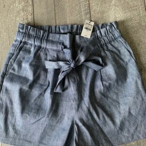 High Waisted Sash Tie Utility Short